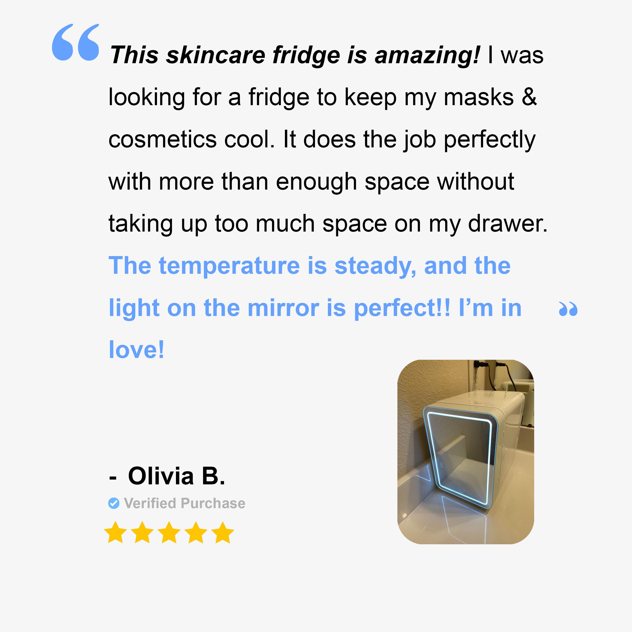 True Beauty Glow Skincare Fridge