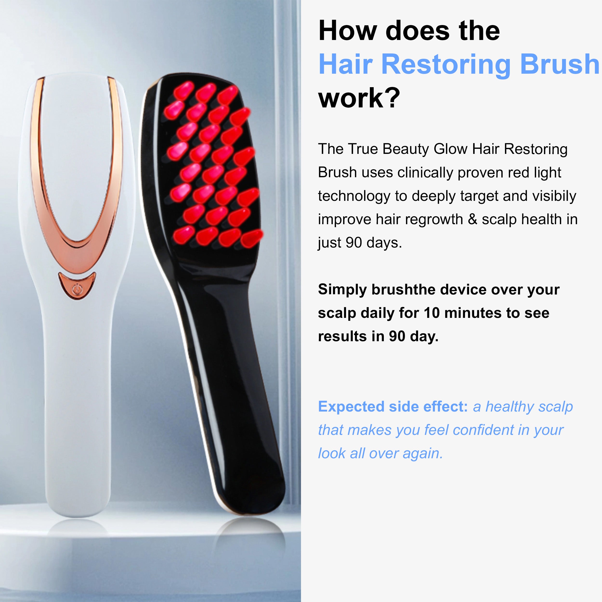 True Beauty Glow Hair Restoring Brush