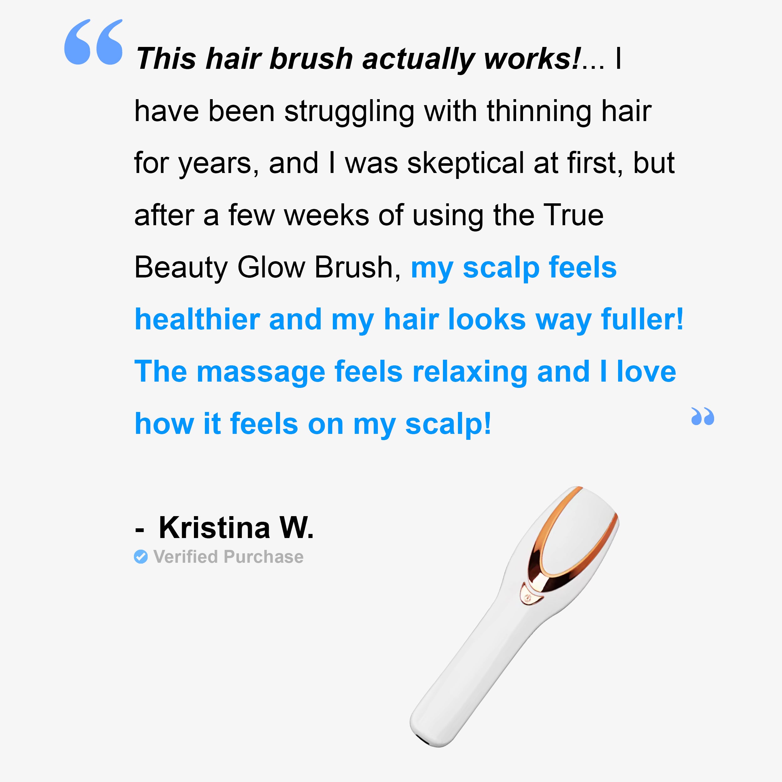 True Beauty Glow Hair Restoring Brush